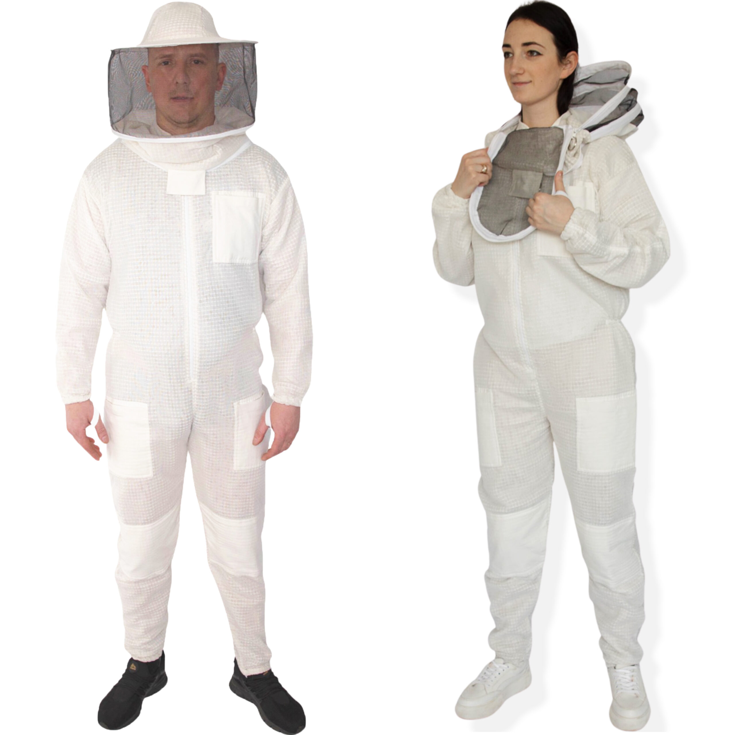 3 Layers Ultra Ventilated Fencing Veil Bee Suit for Men & Women Small to 4XL 